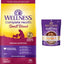 Paquete: Alimento seco para perros Wellness Small Breed Complete Health Adult Turkey & Oatmeal Recipe, bolsa de 12 lb + Mezclador o aderezo de alimento liofilizado para perros Wellness CORE Bowl Boosters Bare Turkey, bolsa de 4 oz