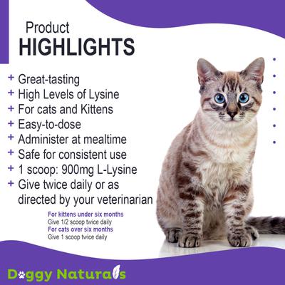 Doggy Naturals Trulysine+ Powder Immune Supplement for Cats, 8-oz
