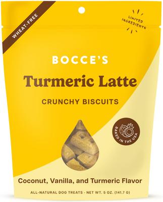 Turmeric Latte Coconut, Vanilla & Turmeric Dog Treats, 5-oz bag