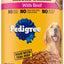 Paquete: Pedigree Chopped Ground Dinner con carne de res enlatada + Alimento seco para perros con sabor a carne a la parrilla y vegetales de nutrición completa