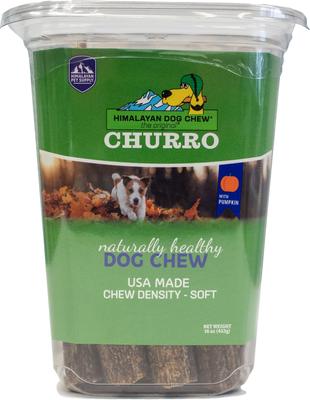 Golosinas dentales para perros con churro de calabaza, envase de 16 oz