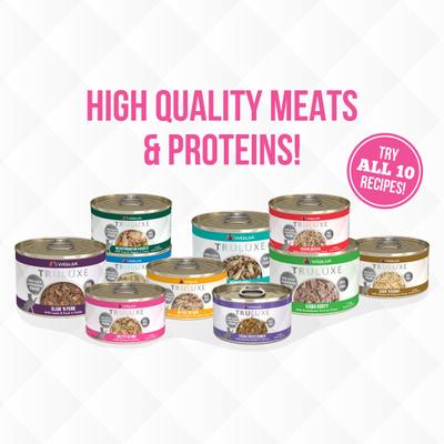 Truluxe Pretty In Pink Salmon in Gravy - Alimento húmedo para gatos sin cereales, 3 oz, caja de 24