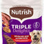 Triple Delights with Real Beef, Bacon, & Peanut Butter Jerky Dog Treats, 4.5-oz pouch, Pack of 5 (Rachael Ray)