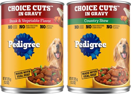 Bundle: Pedigree Choice Cuts in Gravy Steak & Vegetable Flavor + Country Stew Canned Dog Food