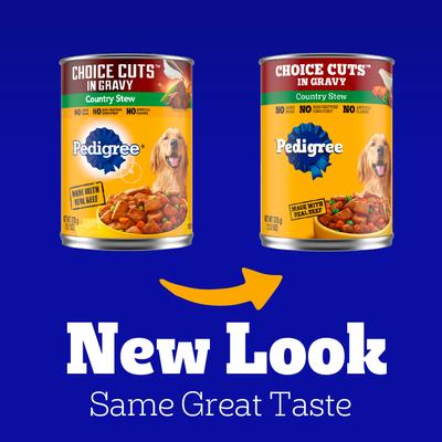 Bundle: Pedigree Choice Cuts in Gravy Steak & Vegetable Flavor + Country Stew Canned Dog Food