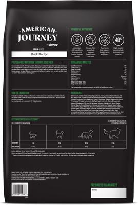 Bundle: American Journey Duck Recipe Grain-Free Dry Cat Food, 12-lb bag & Minced Poultry & Seafood in Gravy Variety Pack Grain-Free Canned Cat Food, 3-oz, case of 24