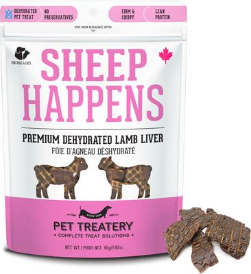 Lamb Liver Grain-Free Dehydrated Dog & Cat Treats, 2.82-oz bag