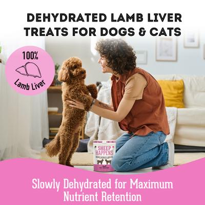 Lamb Liver Grain-Free Dehydrated Dog & Cat Treats, 2.82-oz bag