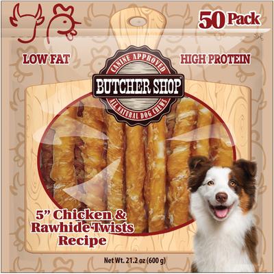 5-in Chicken & Rawhide Twists Recipe Dog Jerky Treat, 21.1-oz bag