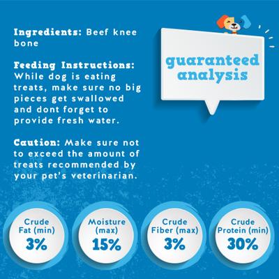 Beef Knee Cap Bones Dog Treats, 1 count