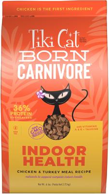 Born Carnivore Indoor Health Chicken & Turkey Meal Dry Cat Food, 3-lb bag