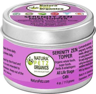 Serenity Zen Turkey Flavored Powder Calming Supplement for Cats, 4-oz tin