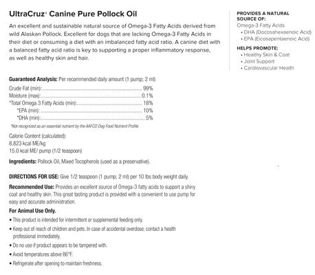 Pure Pollock Oil Dog Supplement, 32-fl oz bottle