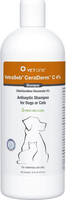 VetraSeb CeraDerm C 4% Dog & Cat Shampoo, 16-fl oz bottle