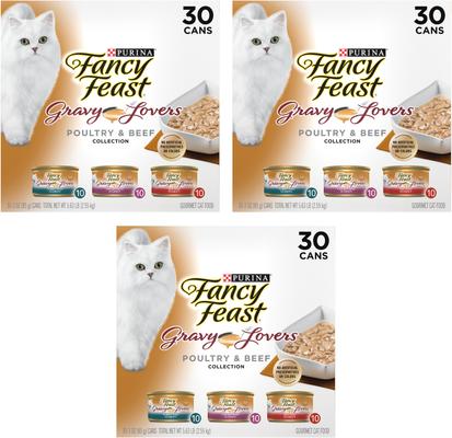 Gravy Lovers Ocean Whitefish & Tuna Feast in Sauteed Seafood Flavor Gravy Canned Cat Food, 3-oz, case of 24