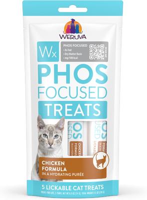 Wx Phos Focused Chicken Formula Grain-Free Lickable Cat Treats, 0.5-oz tube, 5 count