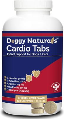 Cardio Heart Health Chicken Flavored Tablets Supplements for Cats & Dogs, 120 count