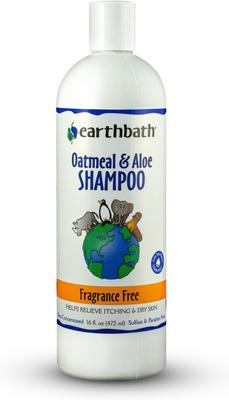 Oatmeal & Aloe Fragrance Free Dog & Cat Shampoo, 128-fl oz bottle