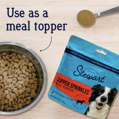 Supper Sprinkles Beef Liver Single Ingredient Dehydrated Dog Food Topper, 2.5-oz bag