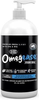 Omegease Omega-Rich Fish Oil Dog & Cat Supplement, 8-fl oz bottle