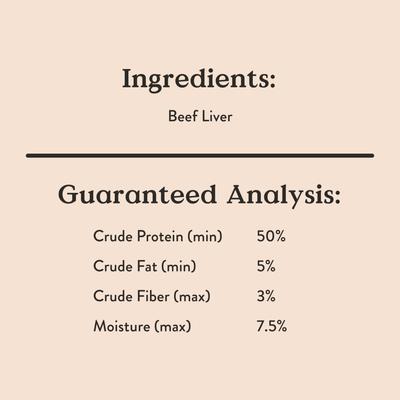 Beef Liver Freeze-Dried Treats, 3-oz bag