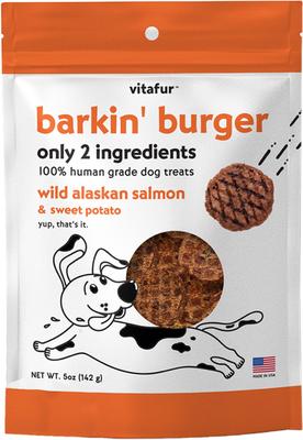 Barkin Burger Beef & Pumpkin Dog Treat, 4-oz bag