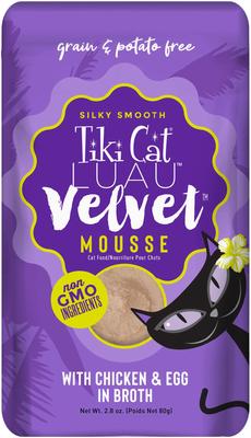 Luau Velvet Mousse Chicken & Egg Grain-Free Wet Cat Food, 2.8-oz pouch, case of 12