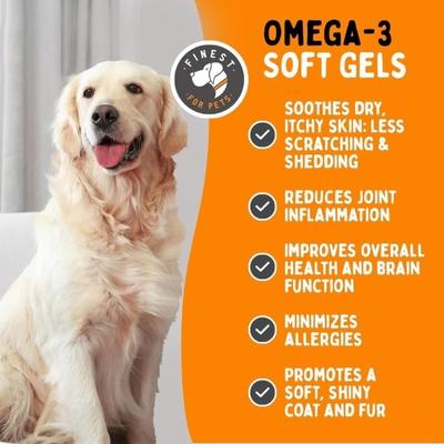 Omegeffect Premium Omega-3 Soft Gels Dog Supplement, 180 count