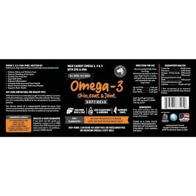 Omegeffect Premium Omega-3 Soft Gels Dog Supplement, 180 count