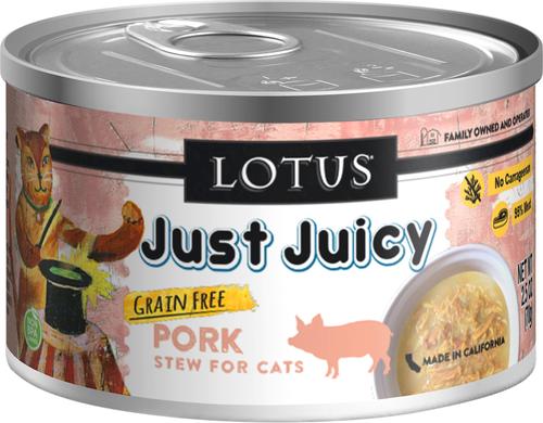 Just Juicy Pork Stew Grain-Free Canned Cat Food, 5.3-oz, case of 24