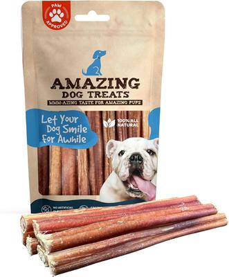 6-inch Small Thin Bully Sticks Dog Treats, 12 count