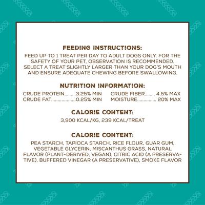 Better Bully Beef Flavor Plant-Based Dog Chews, Large, 2 count