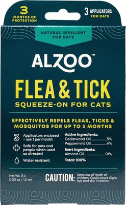 Natural Plant Based Flea & Tick Spot-On for Cats, 0.03-oz tube