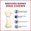 Beefhide 6 to 7-inch Natural Flavored Dog Bones, 10 count
