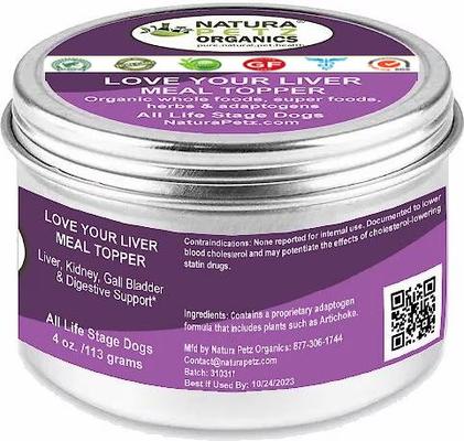 LOVE YOUR LIVER MEAL TOPPER Liver, Kidney, Gall Bladder & Digestive Support* Dog Supplement, 4-oz jar