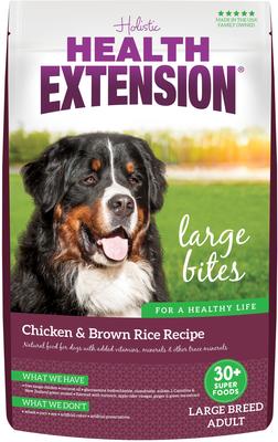 Large Bites Chicken & Brown Rice Recipe Dry Dog Food, 15-lb bag