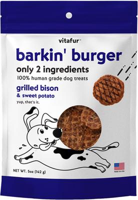 Barkin Burger Chicken & Pumpkin Dog Treat, 4-oz bag