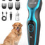 DTJ001 Cordless 2-Speed Detachable Blade Pet Hair Grooming Clipper for Thick Heavy Coats, Blue