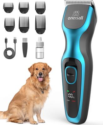 DTJ001 Cordless 2-Speed Detachable Blade Pet Hair Grooming Clipper for Thick Heavy Coats, Blue