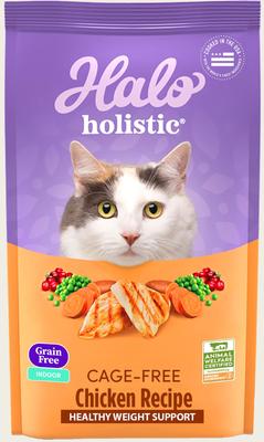Holistic Indoor Chicken Recipe Complete Digestive Health & Healthy Weight Support Adult Grain-Free Cage-Free Dry Cat Food, 6-lb bag
