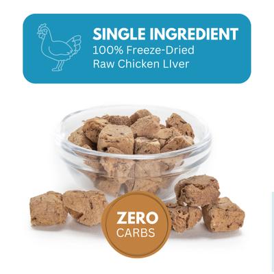 Ketona Single Ingredient Chicken Liver Flavor Freeze-Dried Dog Treats, 2-oz bag