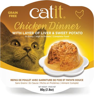 Dinner Chicken with Liver & Sweet Potato Cat Wet Food, 2.8-oz can