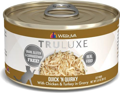 Truluxe Quick 'N Quirky with Chicken & Turkey in Gravy Grain-Free Canned Cat Food, 3-oz, case of 24