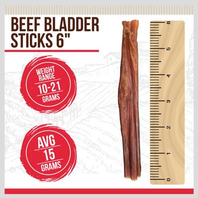 Bladder Sticks Beef Flavored 6-in Dog Chews, 12 count