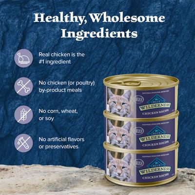 Wilderness Chicken High-Protein Grain-Free Pate Adult Wet Cat Food, 5.5-oz, case of 24