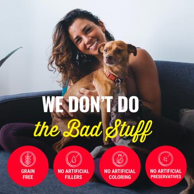 Barritas masticables crujientes de cerdo y manzana para perros, 12 unidades