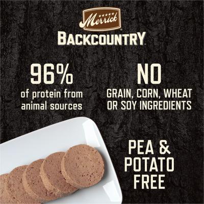 Comida húmeda para perros Backcountry Grain-Free Real Beef & Chicken Dinner, paquete variado, lata de 12.7 oz, caja de 12