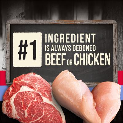 Comida húmeda para perros Backcountry Grain-Free Real Beef & Chicken Dinner, paquete variado, lata de 12.7 oz, caja de 12