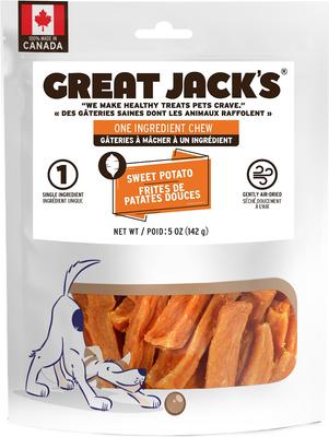 Air Dried Sweet Potato Chews Dog Treats, 5-oz bag