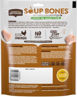 Bundle: Rachael Ray Nutrish Soup Bones Turkey & Rice Flavor + Chicken & Veggies Flavor Dog Treats